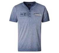 CASAMODA Henley Print Blau S