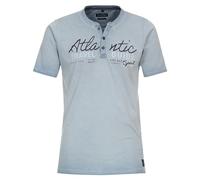 Henleyshirt CASAMODA "CASAMODA Henley uni", Herren, Gr. XL, blau (hellblau), 100% Baumwolle, Shirts (61556063-XL) hellblau