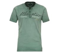 Casa Moda Regular Fit T-Shirt Henleykragen türkis, Einfarbig