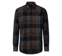 CASAMODA Herren Hemd Casual Fit Karo Braun Schwarz Langarm 3XL