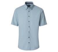 CASAMODA Herren Kurzarmhemd Casual Fit ? Gemustertes Baumwollhemd mit Button-Down-Kragen Blau Türkis 4XL