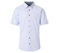 CASAMODA Herren Kurzarmhemd Hellblau ? Casual Fit Sommerhemd mit dezentem Muster aus 100% Baumwolle XXL