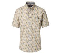 Kurzarmhemd CASAMODA "CASAMODA Freizeithemd Kurzarm Print", Herren, Gr. XL, Normalgrößen, gelb, 100% Baumwolle, bedruckt, lässig geschnitten, Hemden (38827839-XL) gelb