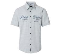 CASAMODA Herren Kurzarmhemd Weiß Grün Gestreift ? Casual Fit Sommerhemd mit Print aus Baumwolle 3XL
