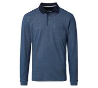 Casa Moda Langarm-Poloshirt gestreift Regular Fit 60% Baumwolle/40% Polyester Blau 6XL