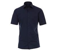 CASAMODA Modern Fit Hemd Halbarm New Kent Kragen nachtblau 46