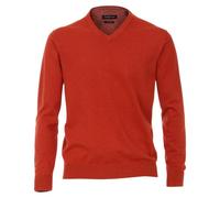 Strickpullover CASAMODA "CASAMODA Pullover uni", Herren, Gr. 3XL, orange (beige), 100% Baumwolle, Pullover Strickpullover (22167537-XXXL) beige