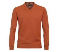 Strickpullover CASAMODA "CASAMODA Pullover uni" Gr. M, orange Herren Pullover (79106646-M) orange