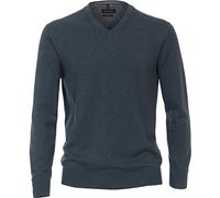 Strickpullover CASAMODA "CASAMODA Pullover uni", Herren, Gr. XL, grau, 100% Baumwolle, Pullover Strickpullover (85978434-XL) grau