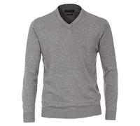 Casa Moda Pullover V-Ausschnitt Grau - Größe 5XL Grau 5XL