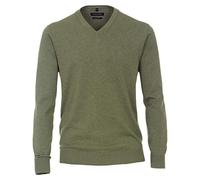 Strickpullover CASAMODA "CASAMODA Pullover uni", Herren, Gr. XXL, grün (türkisgrün), 100% Baumwolle, Pullover Strickpullover (45026962-XXL) türkisgrün