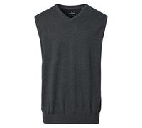Casa Moda Herren Pullunder 004460 Unifarben V-Ausschnitt Ärmellos 100% Baumwolle Grauschwarz XXL