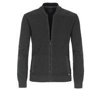 Casa Moda Casual Regular Fit Strickjacke grün, Strukturiert