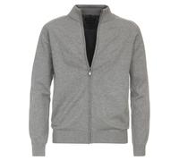 Casa Moda Herren Strickjacke Sport-Cardigan Grau Reißverschluss 100% Baumwolle XXL