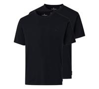 Casa Moda T-Shirt Rundhals 092500 Doppelpack Schwarz 5XL