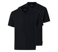 CASAMODA T-Shirt »T-Shirt Doppelpack unifarben«, schwarz