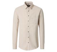 CASAMODA Herrenhemd Comfort Fit Beige Langarm Button-Down Große Größen 3XL