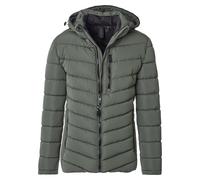 Steppjacke CASAMODA "CASAMODA Steppjacke mit Kapuze uni", Herren, Gr. XL, grün, 100% Polyester, Jacken Steppjacke (66484420-XL) grün