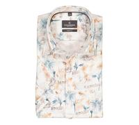 Casa Moda Casual Fit Leinenhemd beige, Bedruckt