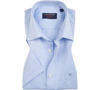 CasaModa Kurzarmhemd Herren Kurzarm Chambray blau, 42