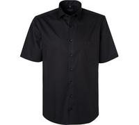 Businesshemd CASAMODA "CASAMODA Businesshemd Kurzarm uni", Herren, Gr. 39, Normalgrößen, schwarz, 100% Baumwolle, unifarben, schmal, Hemden (64703624-39) schwarz
