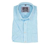 CasaModa Kurzarmhemd Herren Regular Fit Kurzarm Leinen blau, 4XL