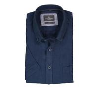 CasaModa Kurzarmhemd Herren Regular Fit Kurzarm Leinen blau, M