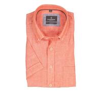 CasaModa Kurzarmhemd Herren Regular Fit Kurzarm Leinen orange, 3XL
