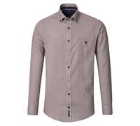 CASAMODA Langarm Freizeithemd in großen Größen, rot/Silber, Größe:3XL