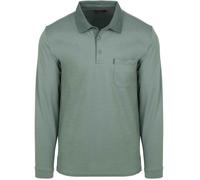 CASAMODA Langarm Poloshirt Structure Grün - Größe L Grün L