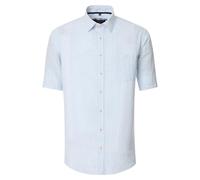 Leinenhemd CASAMODA "CASAMODA Leinenhemd gestreift", Herren, Gr. 3XL, Normalgrößen, blau, 50% Leinen, 50% Baumwolle, gestreift, lässig geschnitten, Hemden (49450669-XXXL) blau