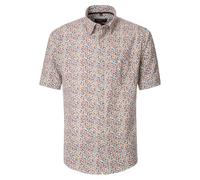 Leinenhemd CASAMODA "CASAMODA Leinenhemd Print", Herren, Gr. XXL, Normalgrößen, rot, 50% Leinen, 50% Baumwolle, bedruckt, lässig geschnitten, Hemden (84298063-XXL) rot