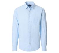Leinenhemd CASAMODA "CASAMODA Leinenhemd gestreift", Herren, Gr. 3XL, Normalgrößen, hellblau, 55% Leinen, 45% Baumwolle, gestreift, lässig geschnitten, Hemden (35268231-XXXL) hellblau