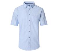Casa Moda Casual Fit Leinenhemd blau, Einfarbig