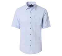 Casa Moda Leinenhemd Casual Fit Kurzarm Blau L