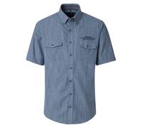CASAMODA - Leinenhemd Kurzarm blau - Gr. - XXL