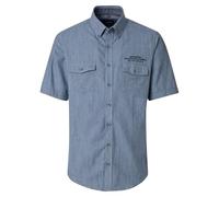 CASAMODA Leinenhemd Kurzarm gestreift Casual Fit Blau 6XL