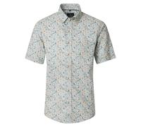 Casa Moda Casual Fit Leinenhemd grün, Bedruckt