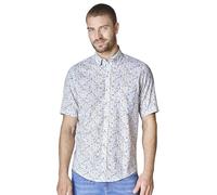 CASAMODA Leinenhemd Kurzarm Print Casual Fit Hellorange 5XL