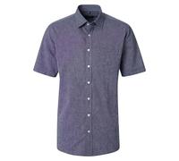 Casa Moda Comfort Fit Leinenhemd blau, Einfarbig