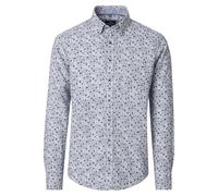 CASAMODA Leinenhemd Print Casual Fit Blau 4XL