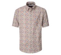 Casa Moda Casual Fit Leinenhemd rot, Bedruckt