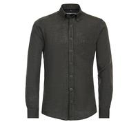 CASAMODA Leinenhemd Uni Casual Fit Dunkelgrün XL