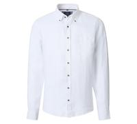 CASAMODA Leinenhemd Uni Casual Fit Weiß M