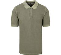 CASAMODA Polo Piqué Garment Dye Olivgrün - Größe M Dunkelgrün M