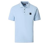 Casa Moda Polo Regular Fit Strickpolo Blau Einfarbig Größe M