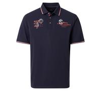 Poloshirt CASAMODA "CASAMODA Polo-Shirt Print", Herren, Gr. M, dunkelblau, 100% Baumwolle, Shirts (23336832-M) dunkelblau