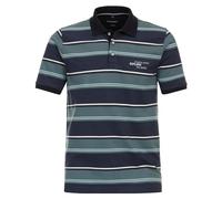 Poloshirt CASAMODA "CASAMODA Polo-Shirt gestreift", Herren, Gr. L, blau (türkis), 95% Baumwolle, 5% Elasthan, Shirts (96302549-L) türkis