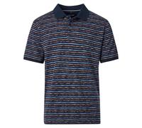 Poloshirt CASAMODA "CASAMODA Polo-Shirt gestreift", Herren, Gr. L, blau (dunkelblau), 80% Baumwolle, 20% Polyester, Shirts (55247557-L) dunkelblau
