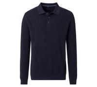 Langarm-Poloshirt CASAMODA "CASAMODA Polo-Shirt Langarm uni", Herren, Gr. 3XL, blau (dunkelblau), 100% Baumwolle, Shirts (10635809-XXXL) dunkelblau